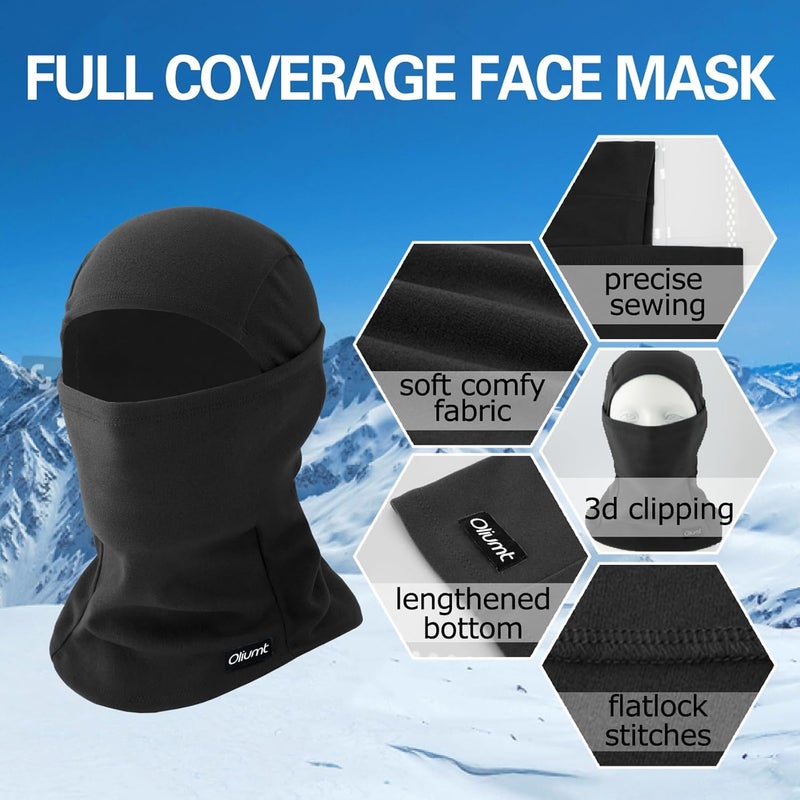 Oliumt Balaclava Ski Mask, Warm, Breathable & Lightweight, Full Coverage Fleece Winter Face Mask for Men & Women - Image 3